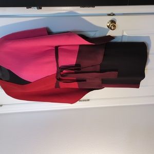 Lane Bryant color block dress and matching poncho
